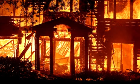 California wildfires: deadly blazes continue to grow as officials warn of shortage of firefighters – latest updates Fire engulfs a home as the Eaton Fire moves through the area on January 08, 2025 in Altadena, California.