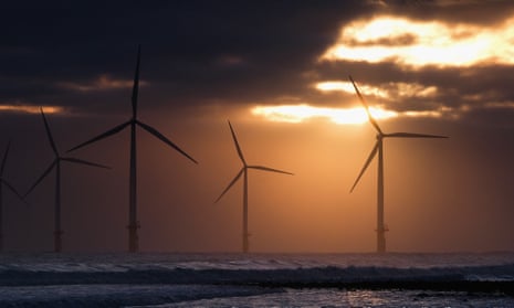 A windfarm off Redcar, in the north-east of England