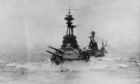 British ships in the Battle of Jutland on 31 May 1916. Both sides claimed the battle as a victory.
