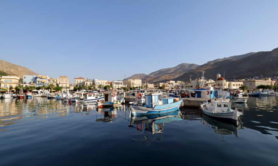 Pothia, the capital of Kalymnos, Greece