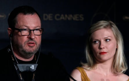Lars von Trier and Kirsten Dunst at Cannes in 2011