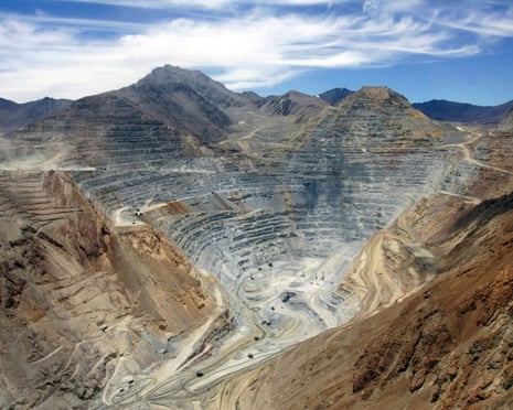 A view of Los Pelambres mine near Los Caimanes town, 300km north of Santiago in January 2007.