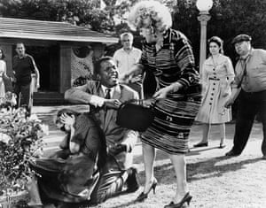 Elizabeth Hartman, Sidney Poitier and Shelley Winters in A Patch of Blue, 1965