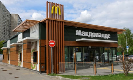 A closed McDonald's restaurant in Moscow, Russia.