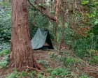 Visually Impaired Students Build Den in Woods