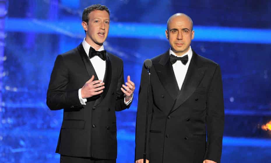 Russian financier Yuri Milner bought large shares of Facebook and Twitter. 