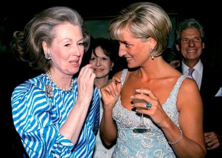 Raine Spencer with Princess Diana