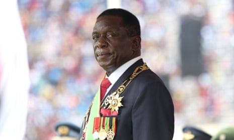 Emmerson Mnangagwa attends his inauguration ceremony in Harare