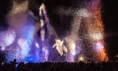 Gratte Ciel’s Place des Anges (Place of Angels) - an aerial ballet that takes over Womadelaide each night, culminating in a tonne of feathers raining down upon the crowd.