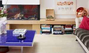 A blue table by Yves Klein in a sitting room