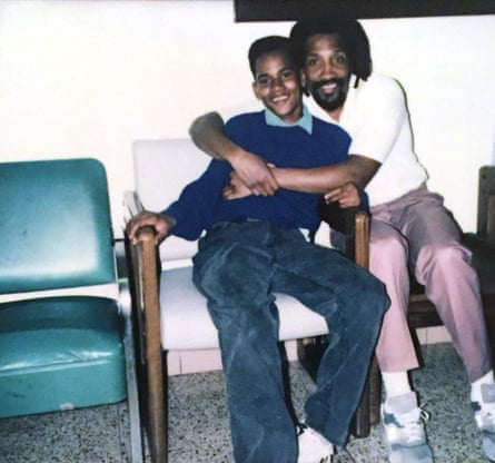 Father and son, Mike Davis Africa Sr and Jr, in Huntingdon state correctional institution in 1993. Mike was 14.