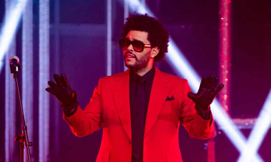 The Weeknd performing in January.