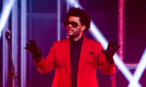 The Weeknd performing in January.