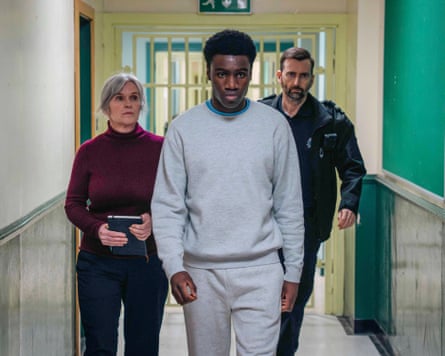 From left: Siobhan Finneran, Chukwubuikem Molokwu and David Tennant in Time.