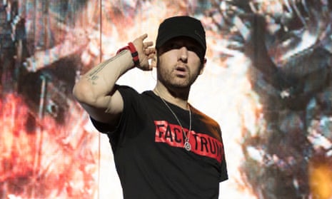 Eminem. who has said Trump ‘makes my blood boil’.
