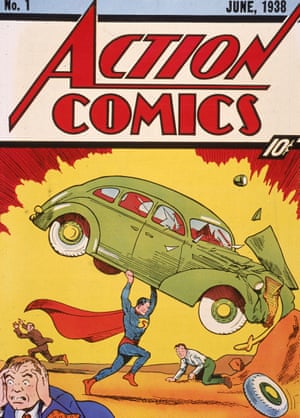 Superman’s first appearance, in 1938.