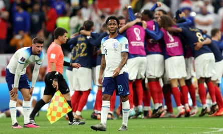 Raheem Sterling at the 2022 World Cup quarter-final in Qatar