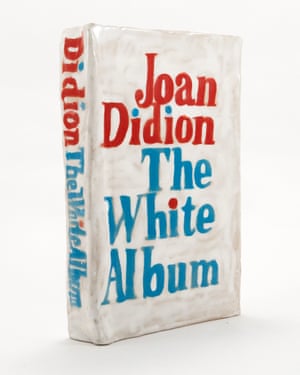 The White Album by Joan Didion book made in clay ceramic by artist Seth Bogart