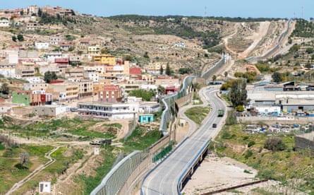 The border wall between Morocco and Melilla.