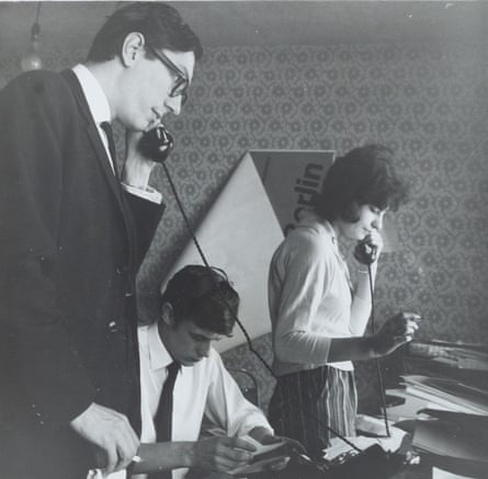Ruth in the offices of the Committee of 100, a radical nuclear disarmament movement, December 1961