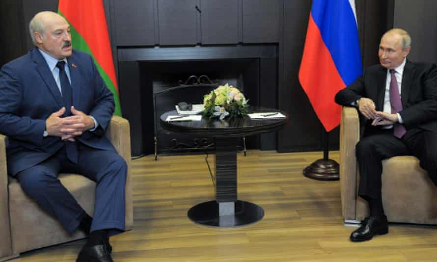 Belarusian President Alexander Lukashenko met with Russian President Vladimir Putin in the Black Sea resort of Sochi, Russia on Friday.