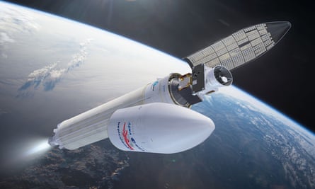 Artist’s impression of the BepiColombo spacecraft shortly after launch.