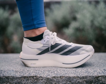 Closeup side view of the shoe