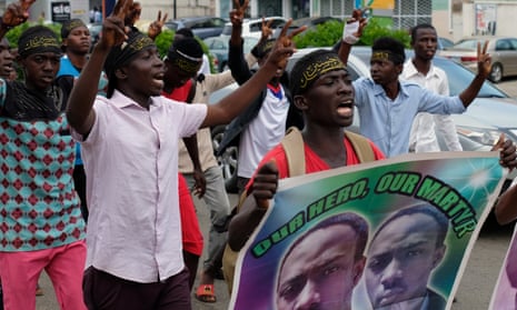 Members of the Islamic Movement of Nigeria protest in Abuja