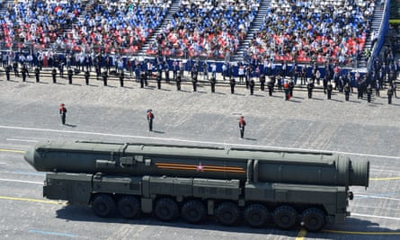 A Yars mobile ICBM launcher during the Victory Day military parade on the Red Square.