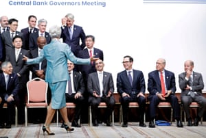 Christine Lagarde during a family photo of the G20 Finance Ministers and Central Bank Governors Meeting in Fukuoka, Japan, last month