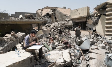 Butler au travail à Mossoul, Irak