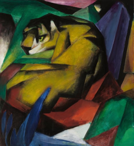 Tiger by Franz Marc, 1912, part of the collection at the Lenbachhaus in Munich