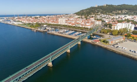 The Ponte Eiffel road and rail connection over the River Lima in Viana do Castelo, Portugal.