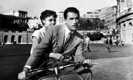 Audrey Hepburn and Gregory Peck in Roman Holiday directed by William Wyler, 1953.