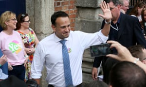 Leo Varadkar arrives for the abortion referendum result at Dublin Castle