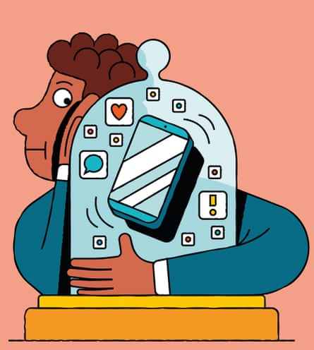 Phone protected in bell jar on a pedestal