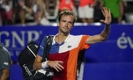 Daniil Medvedev after defeat by Rafael Nadal in their Mexican Open semi-final