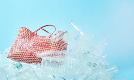 Sustainable shopper: Anya Hindmarch’s new bag, made from recycled plastic bottles.