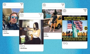 a composite image of instagram posts on mock white smartphone screens