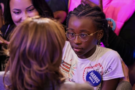 Little girl with braids and glasses