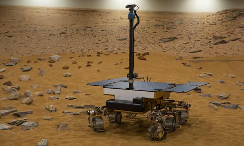 A working prototype. The rover, named Rosalind Franklin, was assembled in the UK for a planned launch aboard a Russian rocket.