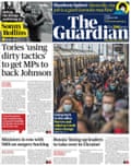 Guardian front page, 21 January 2022