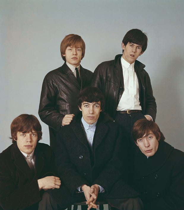 The Rolling Stones in 1964. Left to right: Mick Jagger, Brian Jones, Bill Wyman, Keith Richards and Charlie Watts