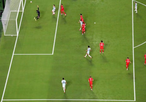 Argentina’s Julian Alvarez scores their second goal past Switzerland’s Gregor Kobel
