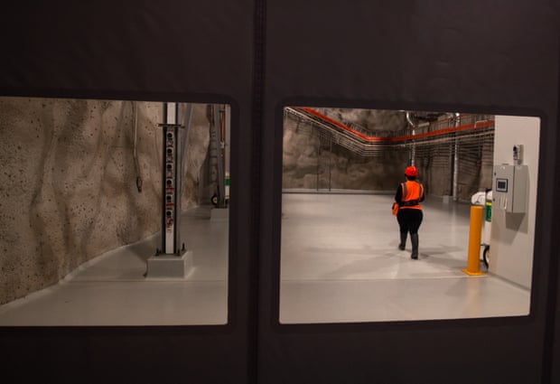 Looking into the Stawell Underground Physics Laboratory from the anteroom