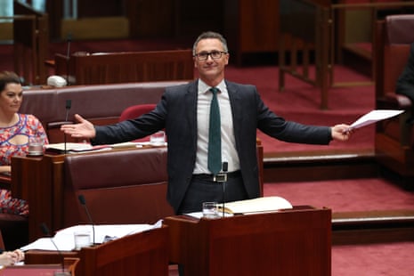 Greens leader Richard Di-Natalie during question time in the senate