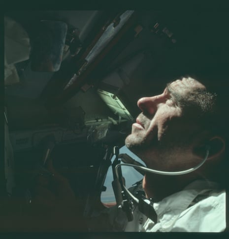 Walter Cunningham during the Apollo 7 mission.