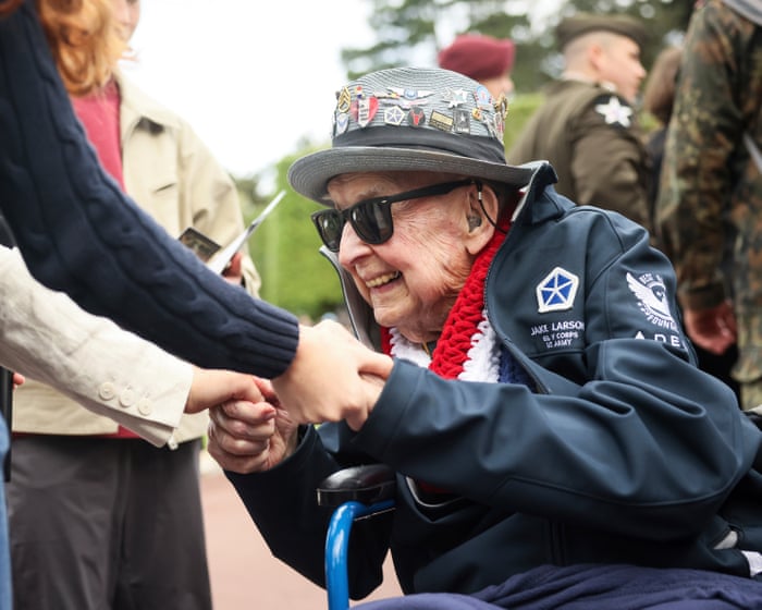 ‘Papa Jake’ Larson, D-day veteran and TikTok star, dies aged 102
