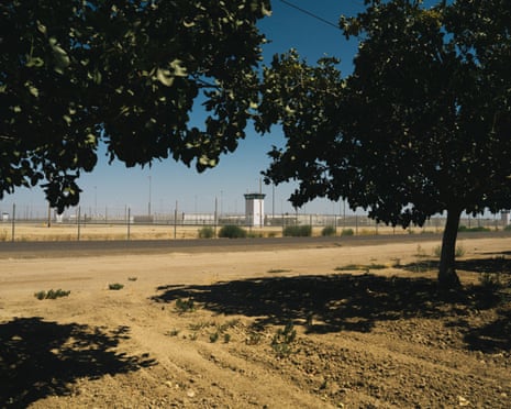 view of prison complex through trees