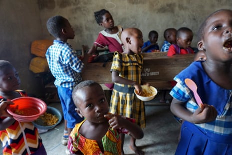 In most circumstances, the only meal children receive for the entire day is at school. Here children take a break from learning to enjoy their lunch